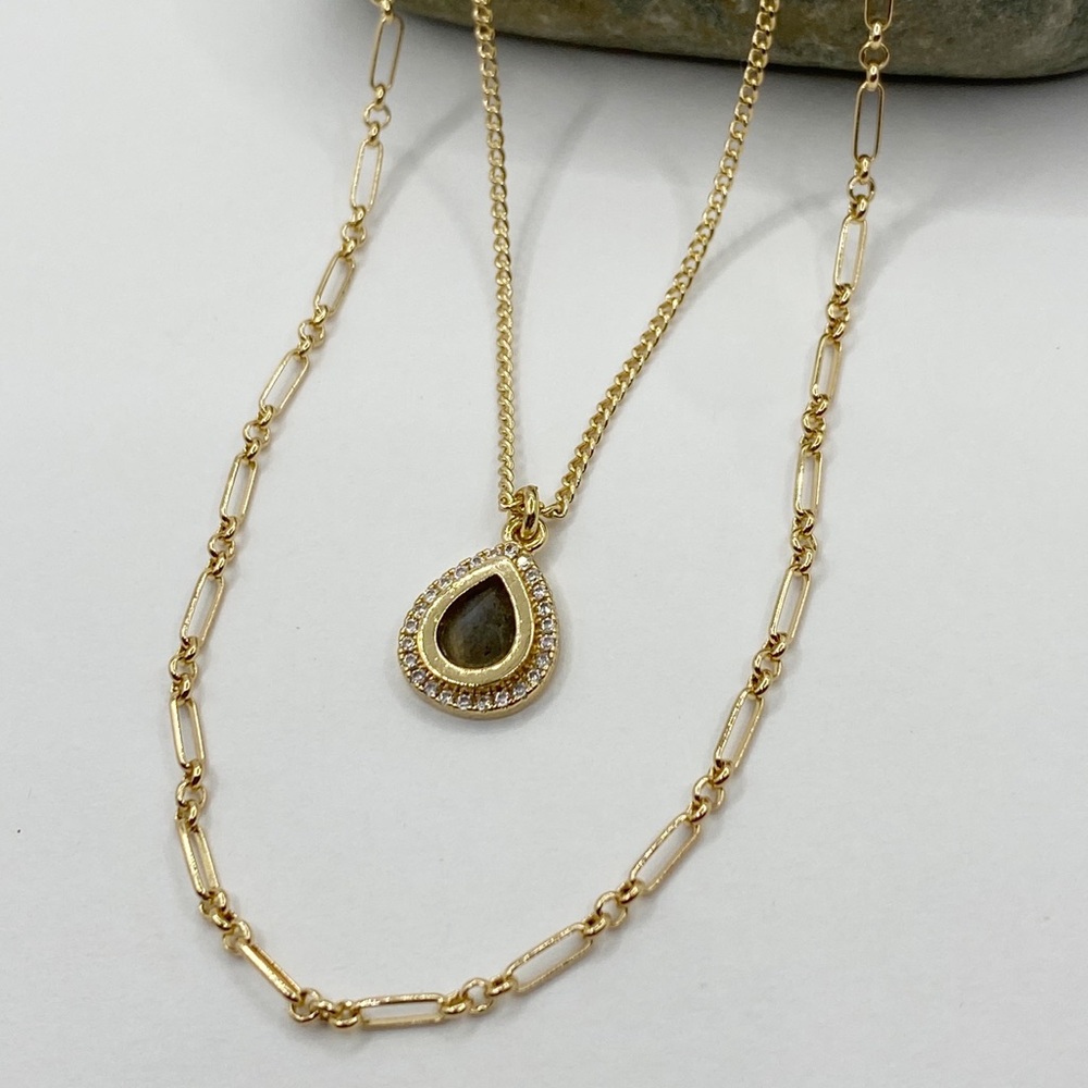 NEW FP x Luna Norte Tigers Eye Layering Necklace Set - Picture 9 of 10